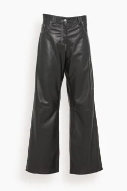 Harley Leather Cargo Pant In Black