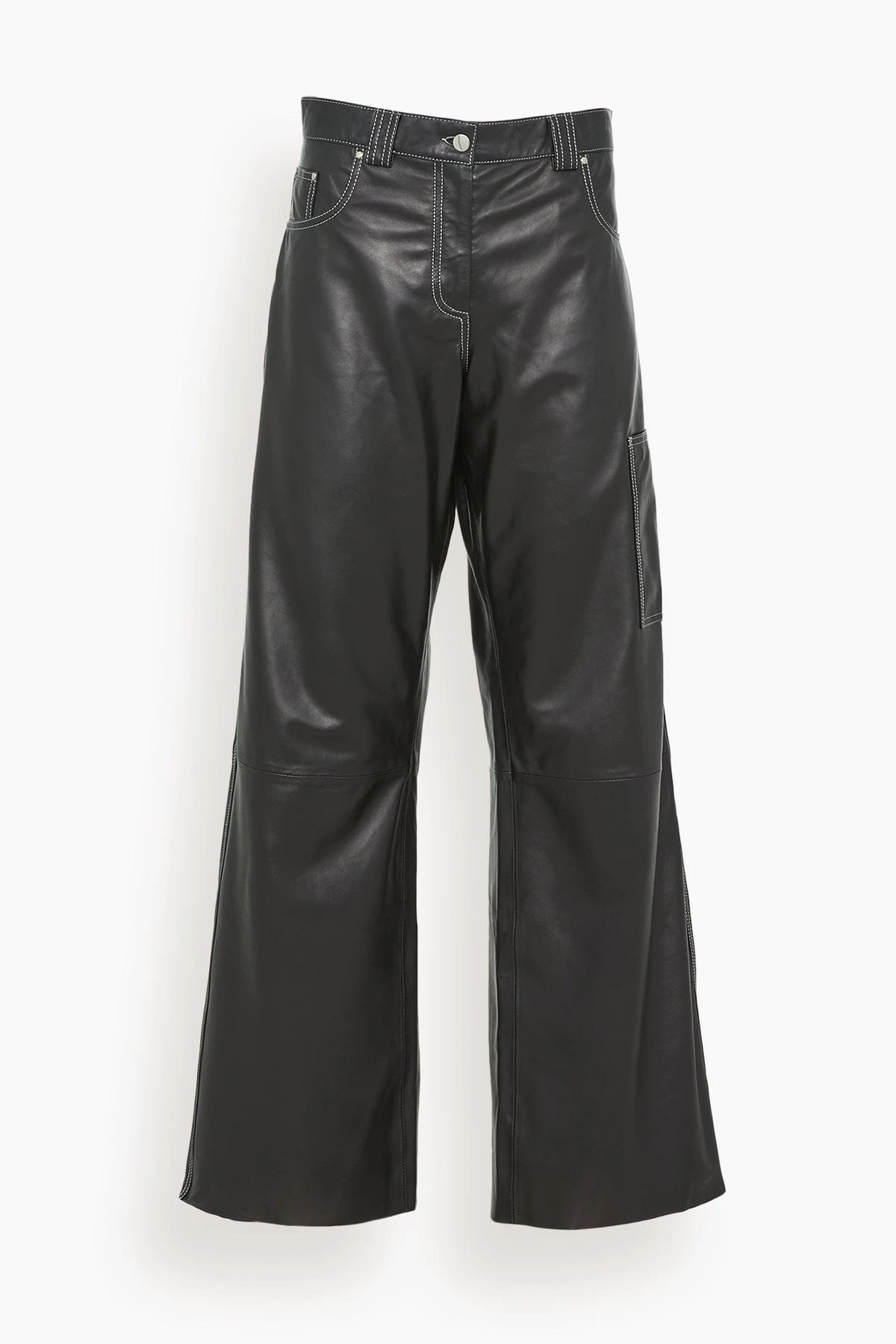 Harley Leather Cargo Pant In Black 3 Harley Leather Cargo Pant In Black