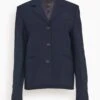 Toteme Petite Crepe Suit Jacket In Navy 1 Toteme Petite Crepe Suit Jacket In Navy -DOROTHE Clothing Shop 07589880dc0be1430b0a6951a37cde79