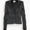 FORTE_FORTE Stretch Duchesse Tuxedo Jacket In Noir -DOROTHE Clothing Shop 0f6620638245784c2f9d712c5ee8a778