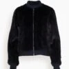 Reversible Technical Jacket With Mink Trim In Dark Blue -DOROTHE Clothing Shop 1067f45679035cfe2ed130f907abf7e5