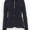 Unconstructed Knit Jacket In Navy Wool Pique -DOROTHE Clothing Shop 1545b9c35da373c6e293ee38529b9b63