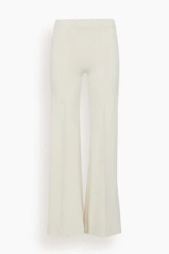 Pintuck Wide Flare Pant In Parchment
