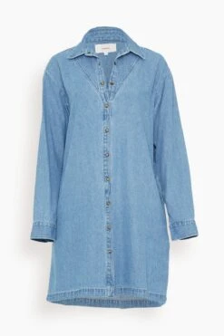Keegan Denim Dress In Skylark