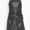 Faux Leather Fitted Spaghetti Mini Dress In Black 2 Faux Leather Fitted Spaghetti Mini Dress In Black -DOROTHE Clothing Shop 1cc6e5980ce92654cfc993aba97a274a