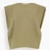 Top Sleeveless Round Neck Knit Sweater In Oliva 2 Top Sleeveless Round Neck Knit Sweater In Oliva -DOROTHE Clothing Shop 1ccd4f77df72a5ebfd0e4c2ef8507ac1
