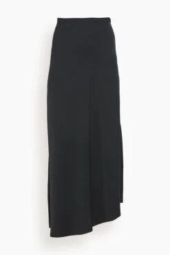 MM6 Maison Margiela Long Asymmetric Hem Skirt In Black