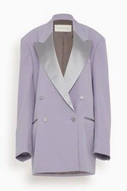 Dries Van Noten Bliss Tuxedo Jacket In Lilac