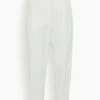 FORTE_FORTE Ripstop Fluid Viscose Elasticated Pants In White -DOROTHE Clothing Shop 25497f61e13d9ba7fdf58682f4eda942