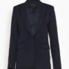 NILI LOTAN Adele Single Breasted Tailored Jacket In Dark Navy 2 NILI LOTAN Adele Single Breasted Tailored Jacket In Dark Navy -DOROTHE Clothing Shop 25a08a6fdb575fa0f79e4f3dc28b6393