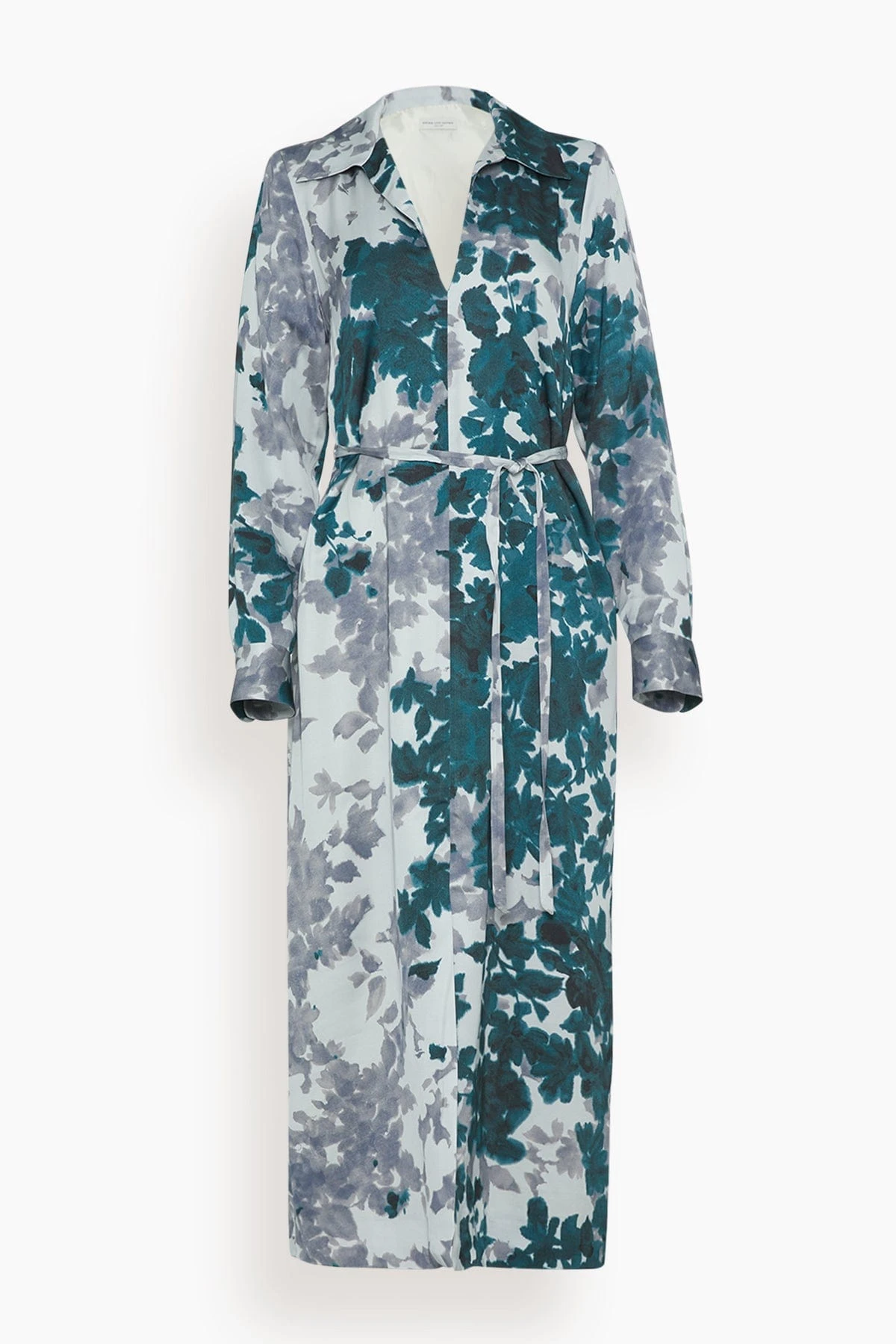 Dries Van Noten Dellas Dress In Petrol 3 Dries Van Noten Dellas Dress In Petrol