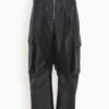 Pleated Jumbo Cargo Pants In Black 1 Pleated Jumbo Cargo Pants In Black -DOROTHE Clothing Shop 266d114d1991708fa6ebf64d0941687f