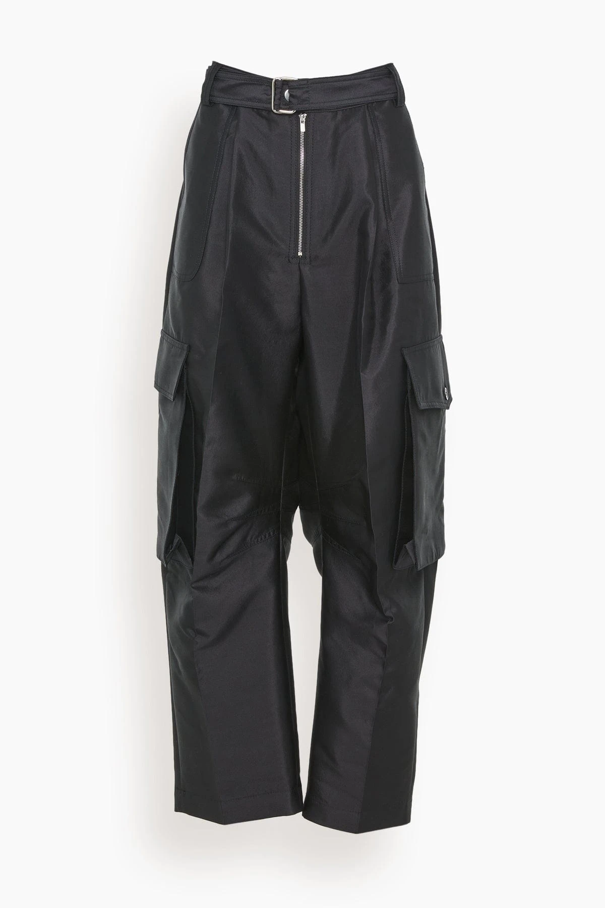 Pleated Jumbo Cargo Pants In Black 3 Pleated Jumbo Cargo Pants In Black