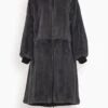 Reversible Technical Coat With Mink Trim In Noir/Basalte -DOROTHE Clothing Shop 26df3957143fee42cfb1bce0c6621ec4