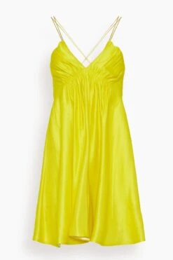 DOROTHEE SCHUMACHER Shiny Statement Dress In Bright Yellow