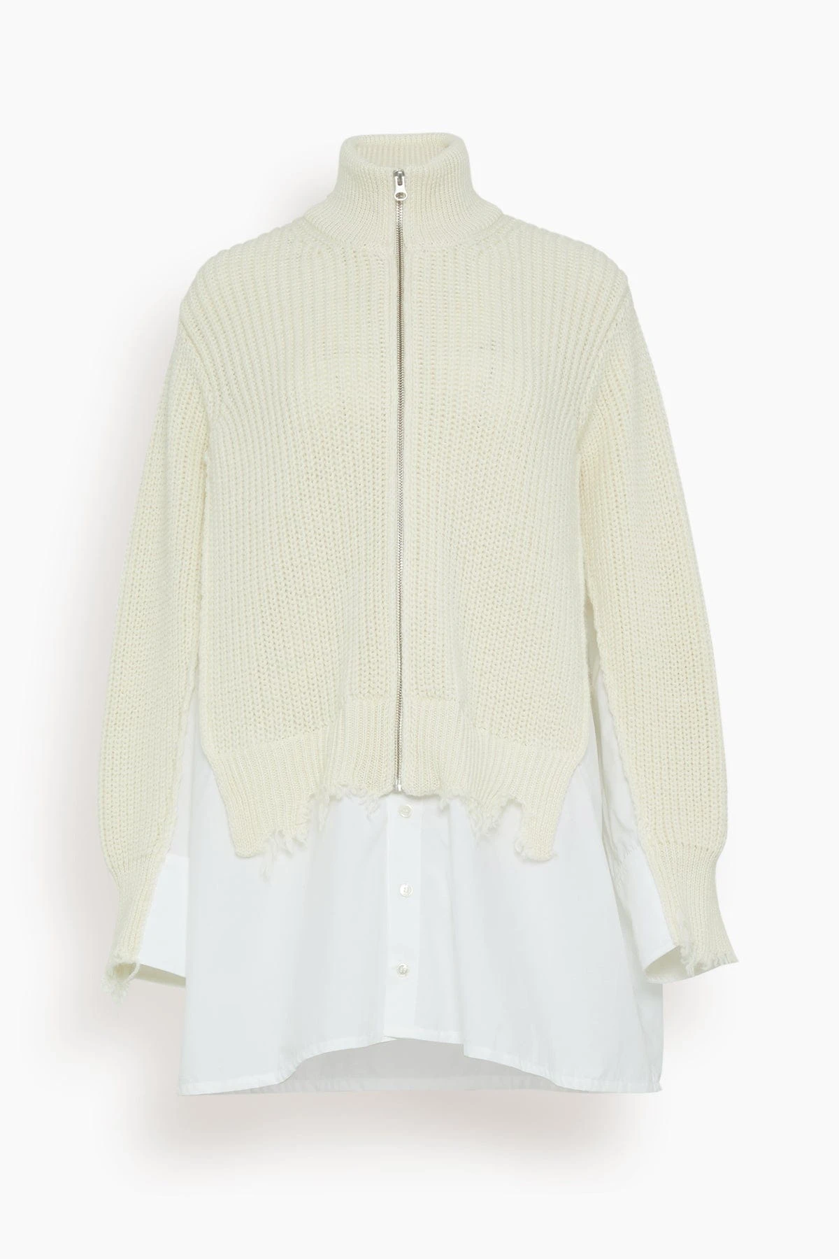 MM6 Maison Margiela Cardigan In Ivory 3 MM6 Maison Margiela Cardigan In Ivory