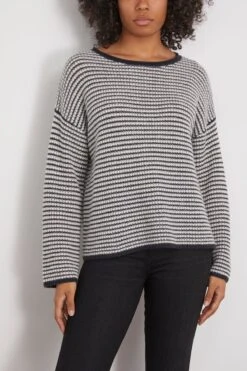 Felicity Sweater In Ink/Cream Stripe -DOROTHE Clothing Shop 293745 2