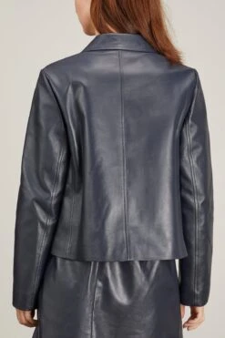 PROENZA SCHOULER Glossy Leather Jacket In Navy 9 PROENZA SCHOULER Glossy Leather Jacket In Navy -DOROTHE Clothing Shop 294052 3