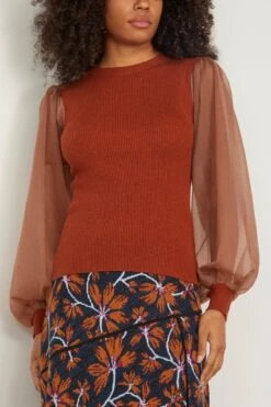 ULLA JOHNSON Sabrina Pullover In Redwood -DOROTHE Clothing Shop 297246 2
