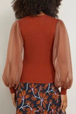 ULLA JOHNSON Sabrina Pullover In Redwood -DOROTHE Clothing Shop 297246 3