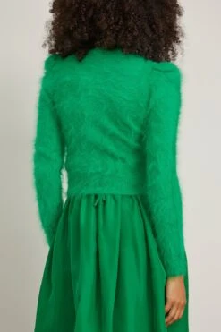 ULLA JOHNSON Aisha Cardigan In Emerald 9 ULLA JOHNSON Aisha Cardigan In Emerald -DOROTHE Clothing Shop 297497 3