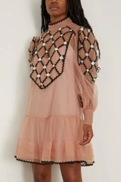 Rhue Beaded Mini Dress In Pink 8 Rhue Beaded Mini Dress In Pink -DOROTHE Clothing Shop 297894 2