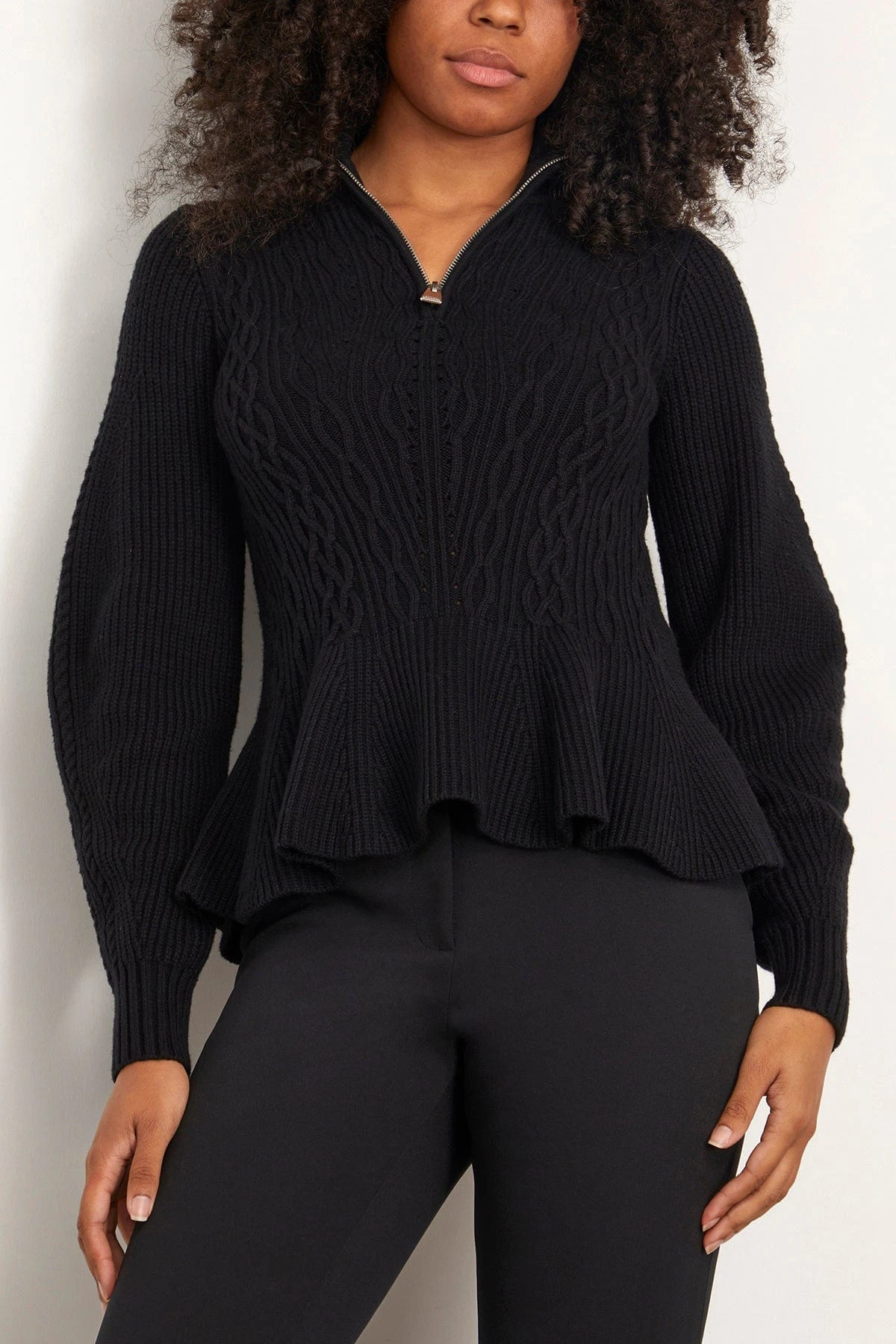 Susanna Long Sleeve Polo In Black 5 Susanna Long Sleeve Polo In Black - Image 3