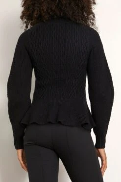 Susanna Long Sleeve Polo In Black 9 Susanna Long Sleeve Polo In Black -DOROTHE Clothing Shop 298163 3