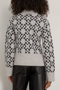 Charlenne Turtleneck Sweater In Heather Grey Charcoal 9 Charlenne Turtleneck Sweater In Heather Grey Charcoal -DOROTHE Clothing Shop 298179 3