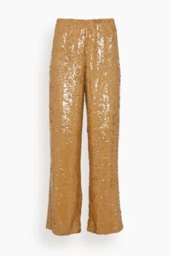 Dries Van Noten Puvis Bis Embroidery Pants In Sand