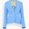 Hand Embroidered Jacket In Blue Azur