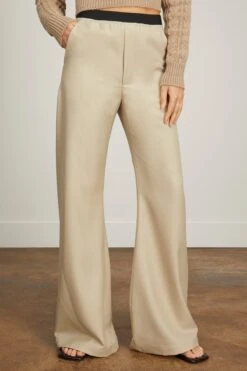 MM6 Maison Margiela Flared Leg Trouser In Beige 8 MM6 Maison Margiela Flared Leg Trouser In Beige -DOROTHE Clothing Shop 307515 2