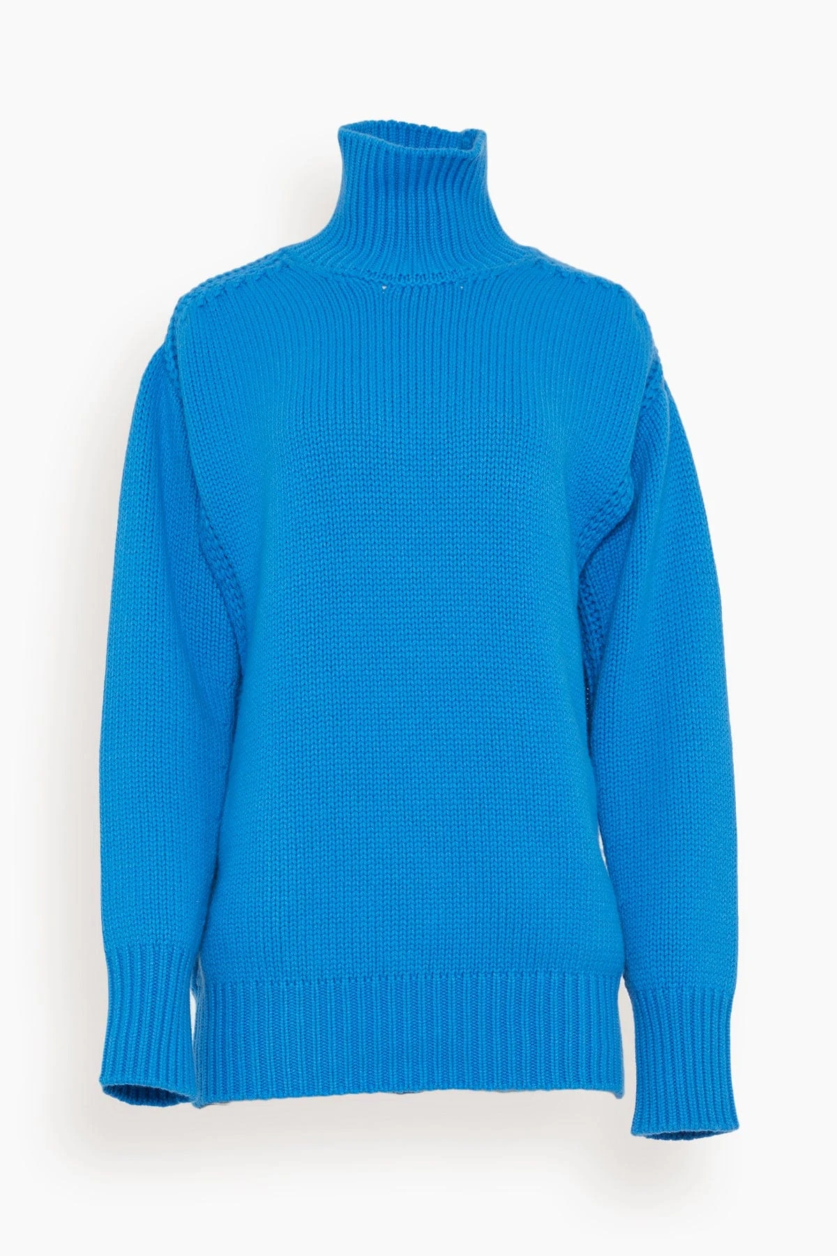 Collo Alto Sweater In Ciano 3 Collo Alto Sweater In Ciano