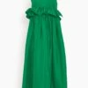 ULLA JOHNSON Amaliya Dress In Emerald 1 ULLA JOHNSON Amaliya Dress In Emerald -DOROTHE Clothing Shop 34e27747fd12619480cf3329a2cc40b6