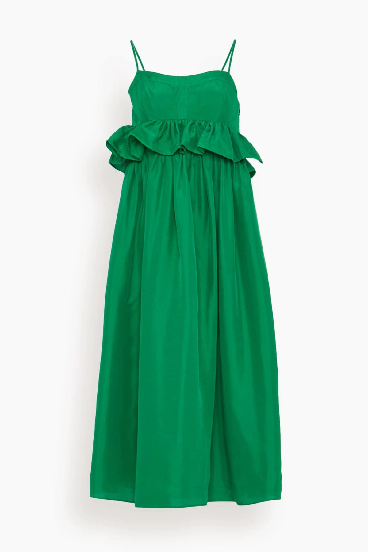 ULLA JOHNSON Amaliya Dress In Emerald 3 ULLA JOHNSON Amaliya Dress In Emerald