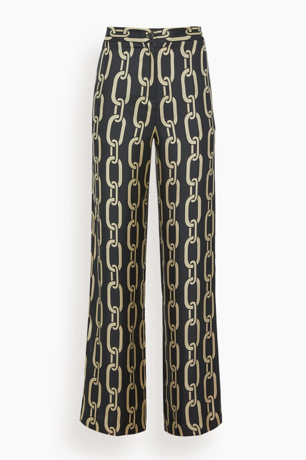NILI LOTAN Germain Silk Pant In Big Chain Gold 3 NILI LOTAN Germain Silk Pant In Big Chain Gold
