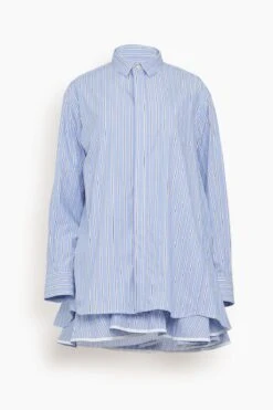 New Products 23 Sacai Cotton Poplin Dress In Stripe