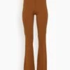 Danae Stretch High Waisted Fit And Flare Trouser In Caramel Brown -DOROTHE Clothing Shop 655689282e73063ada953176f0da1f94