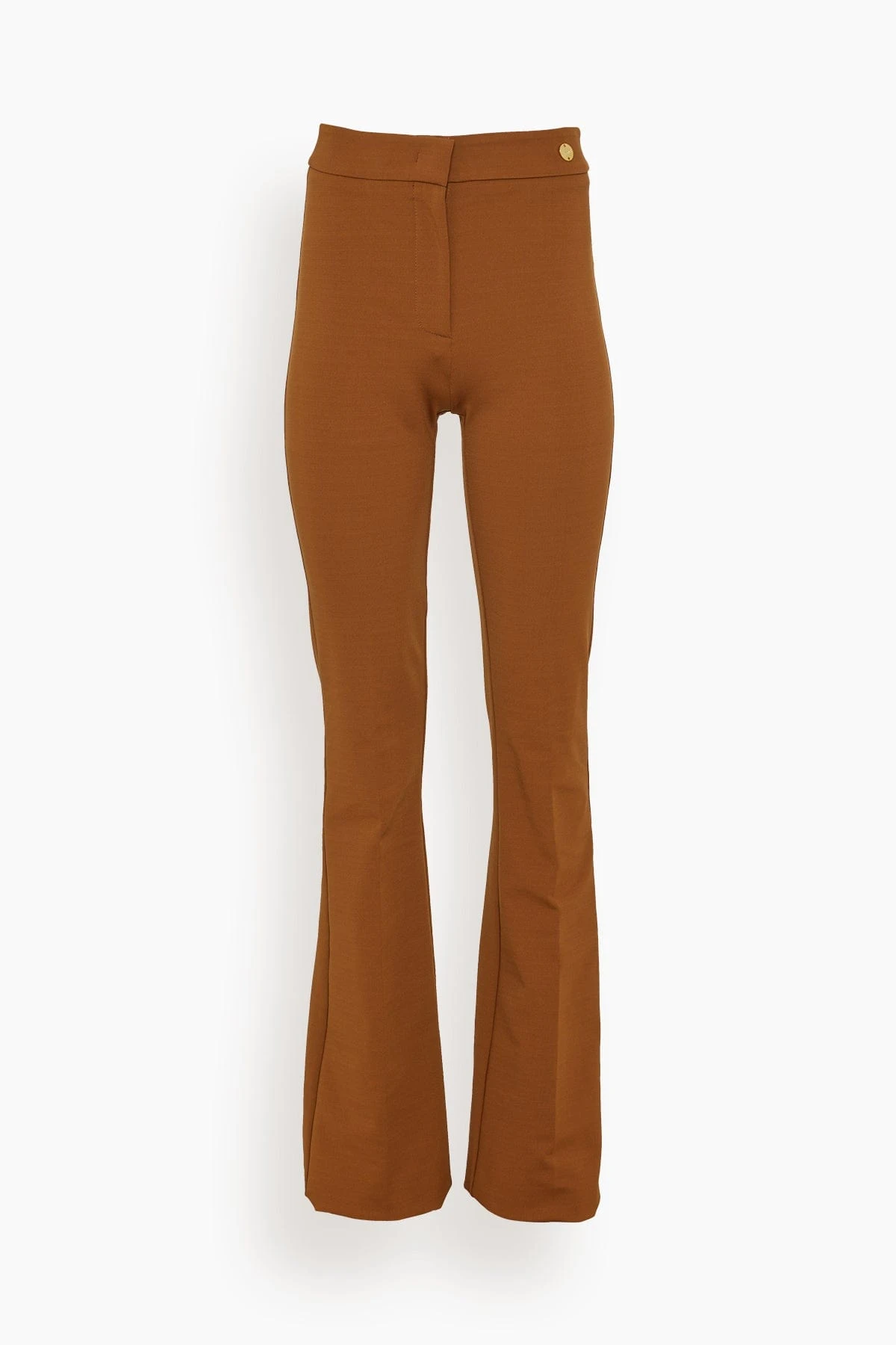 Danae Stretch High Waisted Fit And Flare Trouser In Caramel Brown 3 Danae Stretch High Waisted Fit And Flare Trouser In Caramel Brown