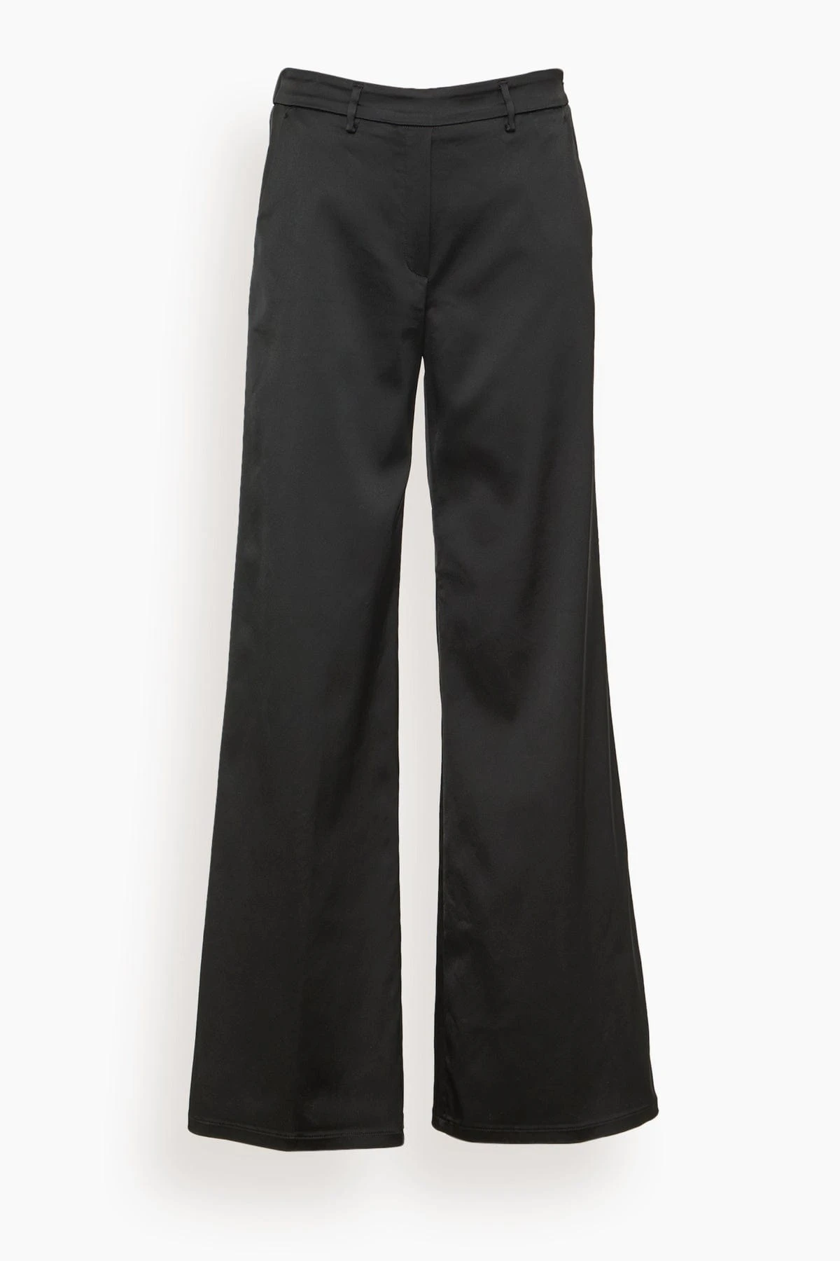 FORTE_FORTE Stretch Duchesse Wide Leg Pant In Noir 3 FORTE_FORTE Stretch Duchesse Wide Leg Pant In Noir