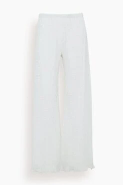 Wide Leg Pull On Pant In White