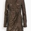 Monty Hammered Sequins Blazer Mini Dress In Sable 2 Monty Hammered Sequins Blazer Mini Dress In Sable -DOROTHE Clothing Shop 70173c127135927ae8ac02d5123c2d71