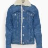 Trucker Jacket Lined With Synthetic Fur In Used Blue 2 Trucker Jacket Lined With Synthetic Fur In Used Blue -DOROTHE Clothing Shop 7d7b0ac48ea1a123acfa2ea2ec832445