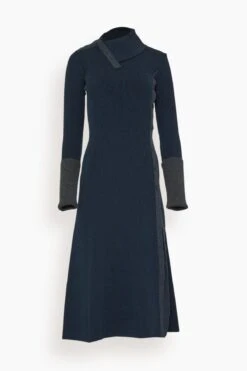 PROENZA SCHOULER Fine Rib Knit Dress In Midnight Multi