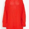 Knit Sweater In Rosso -DOROTHE Clothing Shop 89d5e68e801a88af12a47601276843da