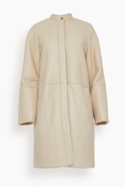 Alabat Shearling Jacket In Vanilla