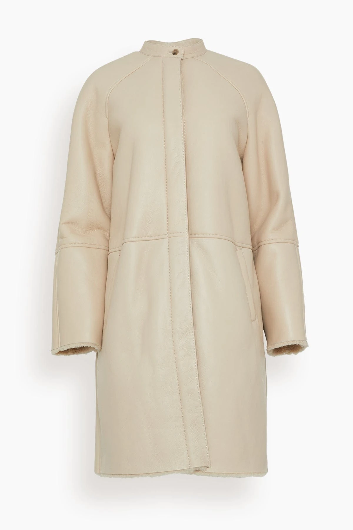 Alabat Shearling Jacket In Vanilla 3 Alabat Shearling Jacket In Vanilla