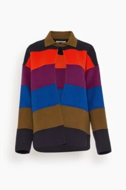 Double Face Cashmere/Wool Jacket In Multicolor