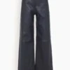 Stretch Nappa Pants In Black/Blue 2 Stretch Nappa Pants In Black/Blue -DOROTHE Clothing Shop 9f80c6b41ba9a01c3e3450f662343d50