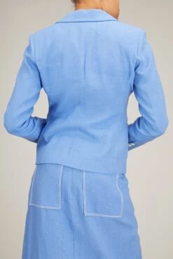 Hand Embroidered Jacket In Blue Azur -DOROTHE Clothing Shop HandEmbroideredJacketinBlueAzur 3